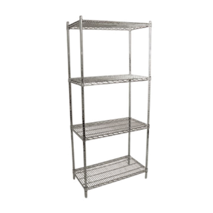 Alt Tag: OMCAN 24228 Heavy-Duty Chrome Wire Shelf with 771 lbs Capacity 21x36 heavy-duty open wire storage shelf rack