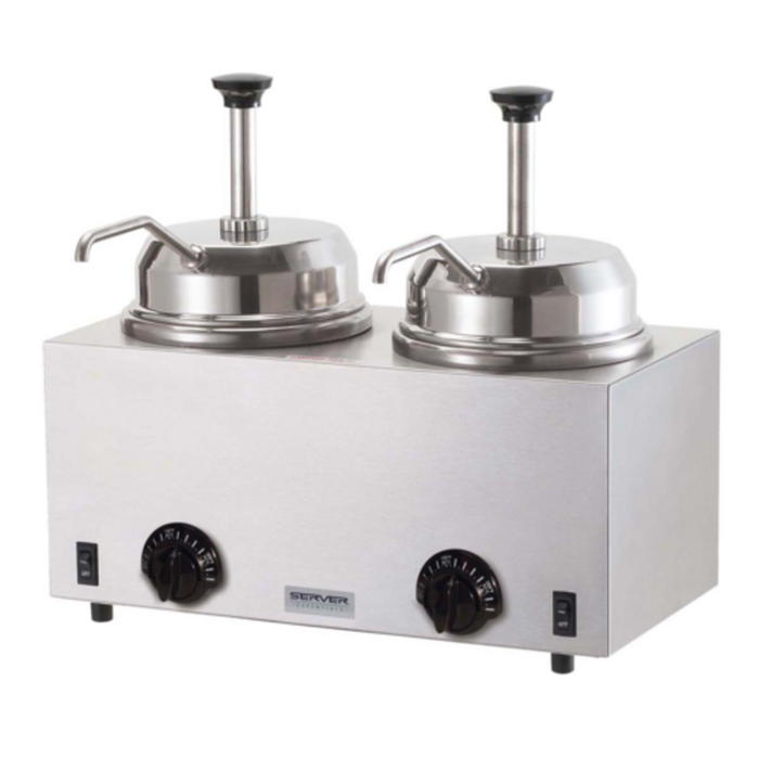Server 81230 Twin FSP Countertop Food Topping Warmer 17" Wide