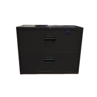 OMCAN 13075 Two-Drawer Lateral Filing Cabinet for Office Organization charcoal black legal-size file storage cabinet