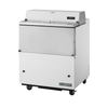 True Manufacturing 34" Wide Stainless Steel Milk Cooler Station With Oversized Refrigeration System