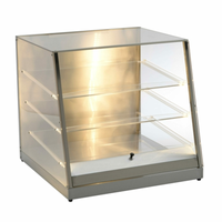Countertop Lighted Display Case With Acrylic Panels And Adjustable Shelves For Baked Goods And Grab-And-Go Items