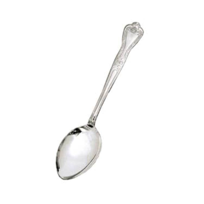 Kings Pattern Stainless Steel Serving Spoon With Classic Handle Design, 11 Inch Long, Perfect For Buffets And Catering.