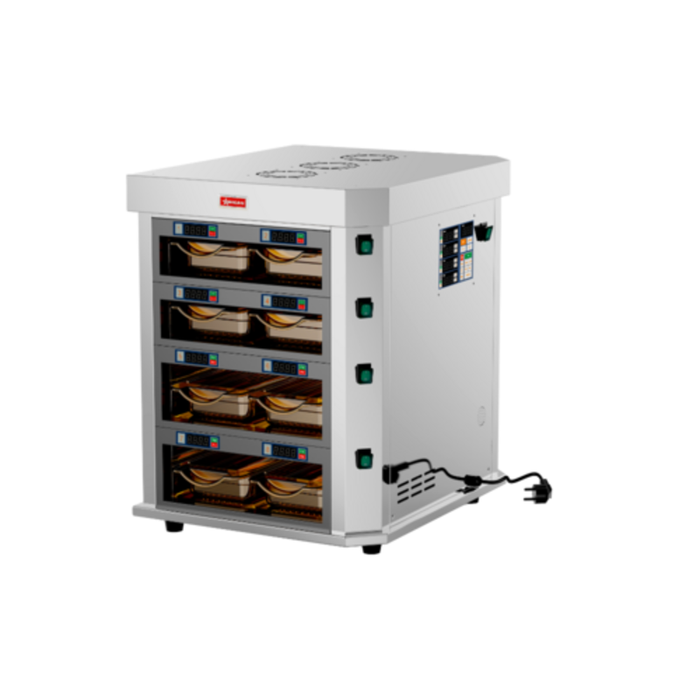 Réchaud alimentaire vertical de comptoir OMCAN 48172 à 4 canaux