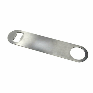 Omcan 80847 Standard Cap Opening Professional Handheld Bottle Opener Tool for Beverages stainless steel flat bar opener