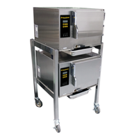 AccuTemp E34403D120 DBL 6-Pan Electric Boilerless Convection Floor Steamer