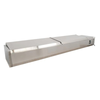 Alt Tag: OMCAN 46658 47" Wide Refrigerated Countertop Topping Pan Rail stainless steel refrigerated topping rail with hinged lid