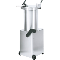 Alt Tag: TRENTO 45870 65 lb. Capacity Stainless Steel Hydraulic Sausage Stuffer, commercial electric stuffer with stainless steel canister