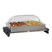 Cadco WTBS-2RT 26" Countertop Double Buffet Server with Rolltop Lid