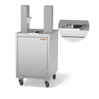 Zummo Z14 Slim Cabinet Base 19.69"W x 23.62"L Stainless Steel with Functional Design and Accessibility Features.