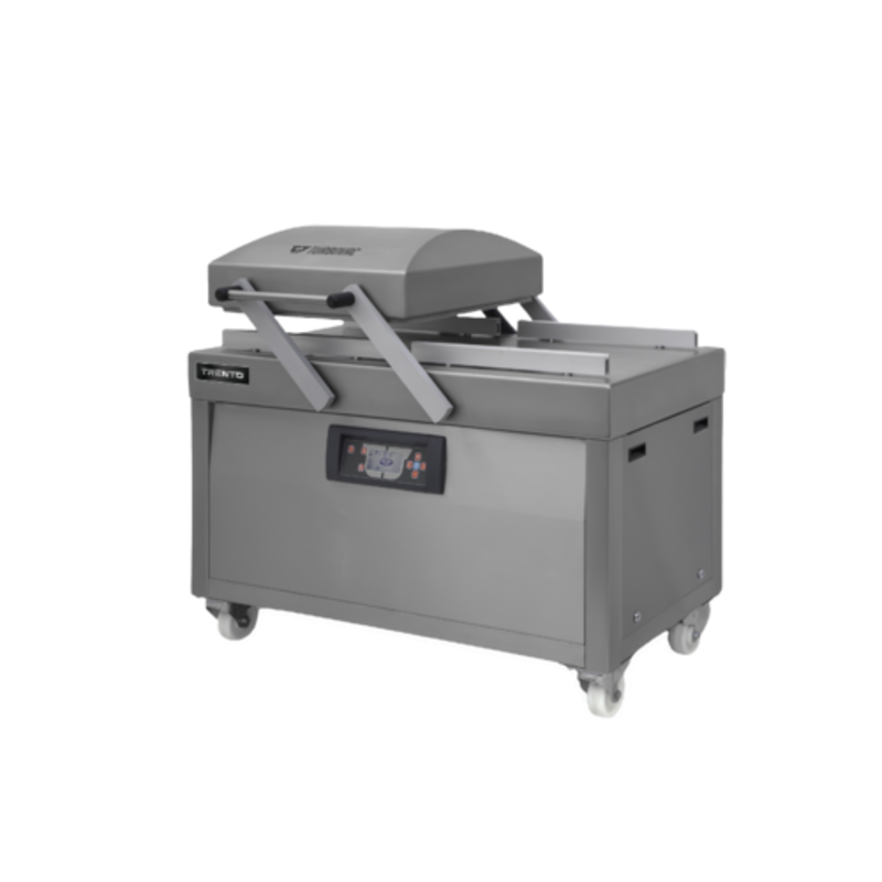 Turbovac 59135 Double Chamber Floor Model Vacuum Packaging Sealer, stainless steel double chamber floor vacuum sealer with wheeled base