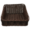 Rectangular Wicker Display Basket For Bakery, Ideal For Presenting Breads And Pastries In Retail Settings