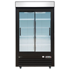 EFI Sales C2S-48GD 48 Inch Glass Door Merchandiser Refrigerator With Two Doors And Open Shelving.