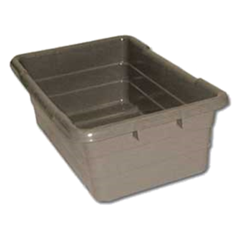 Omcan 10936 20.7 Quart Durable Polypropylene Food Storage Lug gray commercial kitchen storage bin