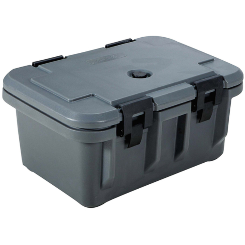 Transporteur alimentaire isolé Omcan 80165, capacité de 71,8 qt pour la restauration, transporteur alimentaire en plastique isolé avec couvercle à verrouillage