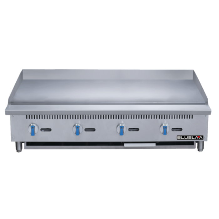 BLUELAVA BLGM48-20D 48"W Gas Countertop Griddle with Manual Controls