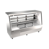 Vitrine réfrigérée de charcuterie double service Omcan RS-CN-0084D-SS de 84 po de largeur