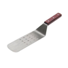 Perforated Stainless Steel Turner With Wooden Handle For Efficient Food Flipping And Draining Excess Grease