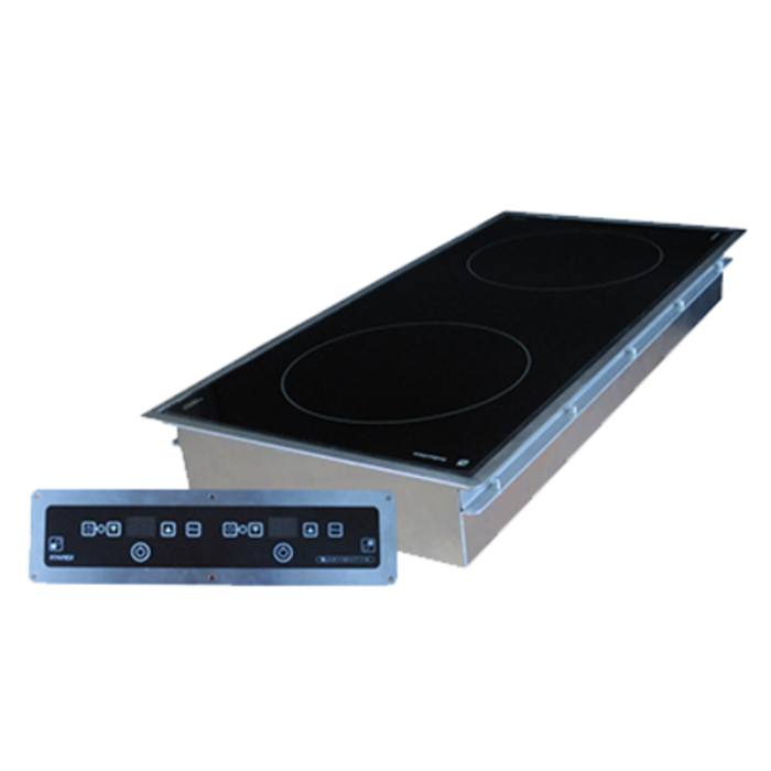 Adventys GL2-5000DIR 27.5" Two Hob Drop-In Electric Induction Range
