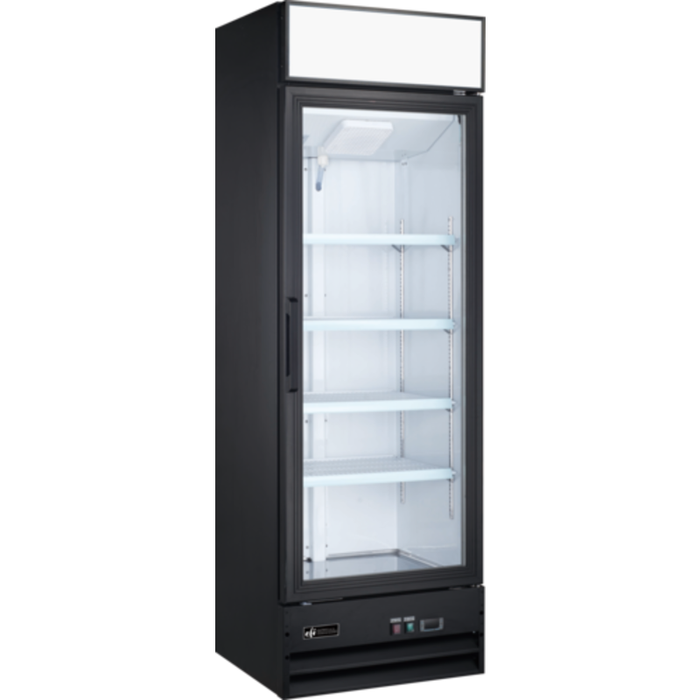 EFI C1-25GDVCX 25.6-Inch X-Line Single Glass Door Black Cooler