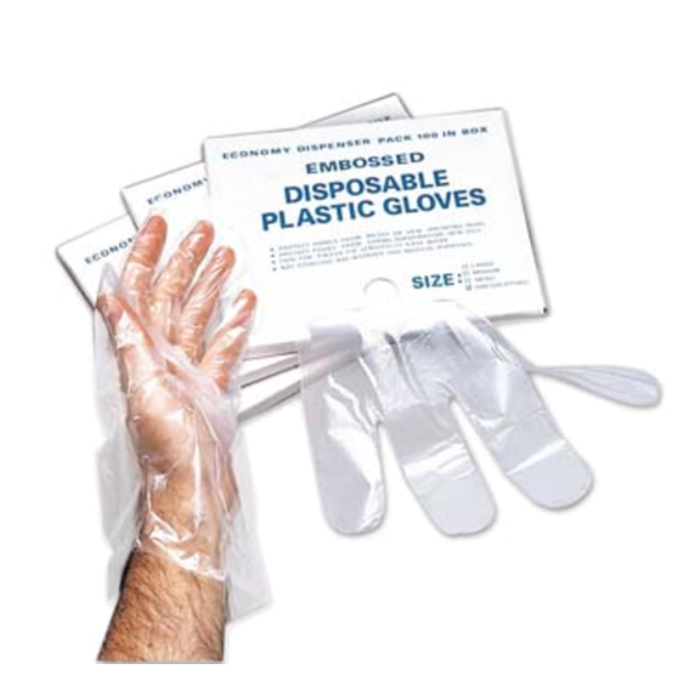 DG-10LC Disposable Clear Vinyl Gloves Large for Sanitary Food Handling