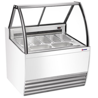 Omcan 47571 41"W Gelato Display Showcase with 7 Pan Capacity
