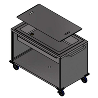 Winholt SS-BC-2748-INSULIB Mobile Grab and Go Ice Cart 28.6"W x 53.2"L