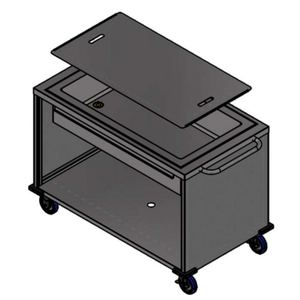 Winholt SS-BC-2748-INSULIB Mobile Grab and Go Ice Cart 28.6"W x 53.2"L