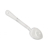 Omcan 85098 Clear Solid Serving Spoon, 11 inches long for elegant food service presentation.