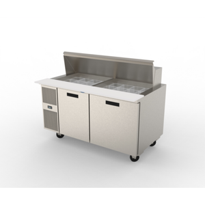 Randell PT60-24W-L 60"W Refrigerated Mega Top Prep Table 14.7 cu. ft.