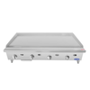 CookRite ATTG-48 48"W Heavy Duty Countertop Gas Griddle With Stainless Steel Finish And Control Knobs