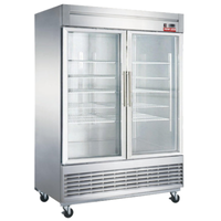 New Air NSGF-55-H 55-1/8" Glass Door Reach-In Freezer