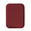 Omcan 80106 Durable Polypropylene 14 x 18 inch Fast Food Serving Tray burgundy commercial cafeteria serving tray
