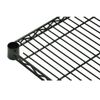 Green Epoxy Coated Wire Shelf Showing Open-Wire Construction And Corner Support