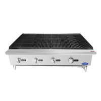 Atosa ATRC-48 48" Gas Countertop Heavy Duty Charbroiler With Stainless Steel Construction.
