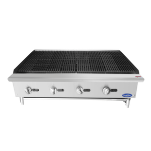 Atosa ATRC-48 48" Gas Countertop Heavy Duty Charbroiler With Stainless Steel Construction.