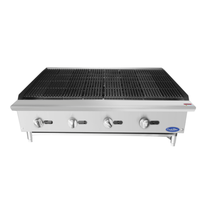 Atosa ATRC-48 48" Gas Countertop Heavy Duty Charbroiler With Stainless Steel Construction.