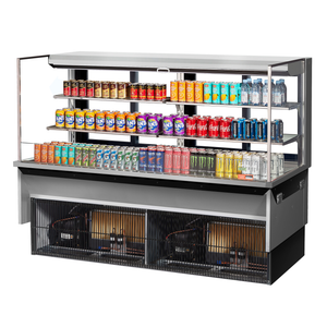 Turbo Air TOM-72L-UFD-S-3SI-N 72" Refrigerated Drop-In Open Display Case