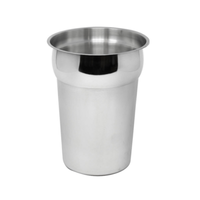 Plat de service en acier inoxydable Omcan 44666, format 1/6, 1,8 L