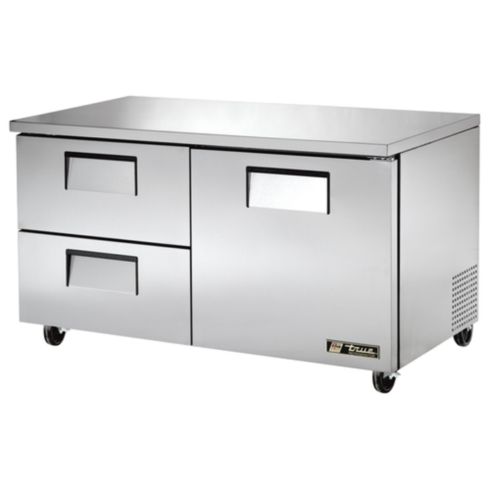 Réfrigérateur de comptoir True TUC-60D-2-HC de 60-3/8 pouces avec deux tiroirs