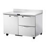 48 Inch Drawered Worktop Refrigerator With Stainless Steel Finish And Two Drawers