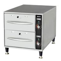 Omcan 48884 (FW-CN-0002) Freestanding Two-Drawer Narrow Warming Drawer