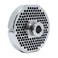 Alt Tag: Omcan 39325 Heavy Duty 2.5 HP Commercial Meat Grinder Chopper Machine replacement grinder plate disc with perforated holes
