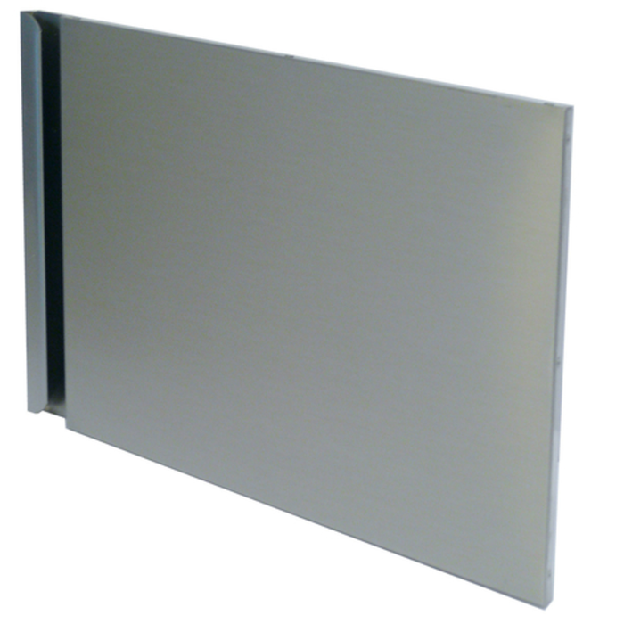 Alt Tag: Lamber AC00005D 23.75" x 23.75" Stainless Steel Equipment Stand w/ Door stainless steel stand door panel