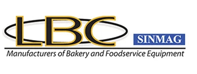 Logo of LBC Sinmag, a manufacturer of bakery and foodservice equipment, on a white background.