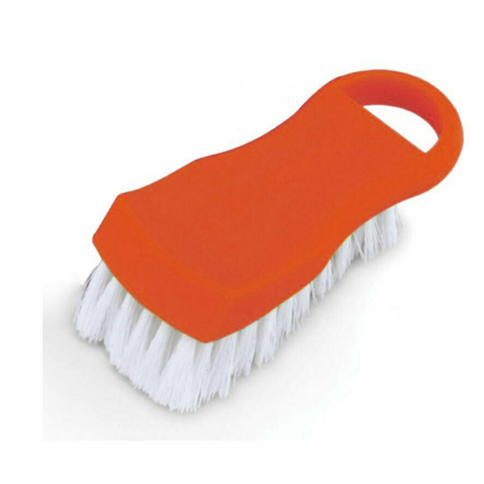 Omcan 80504 Commercial Grade Pastry Basting Brush for Professional Kitchens, orange handle pastry brush with white bristles