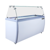 Gelato Dipping Freezer With Sneeze Guard Featuring Clear Viewing Area And Practical Access For Efficient Service
