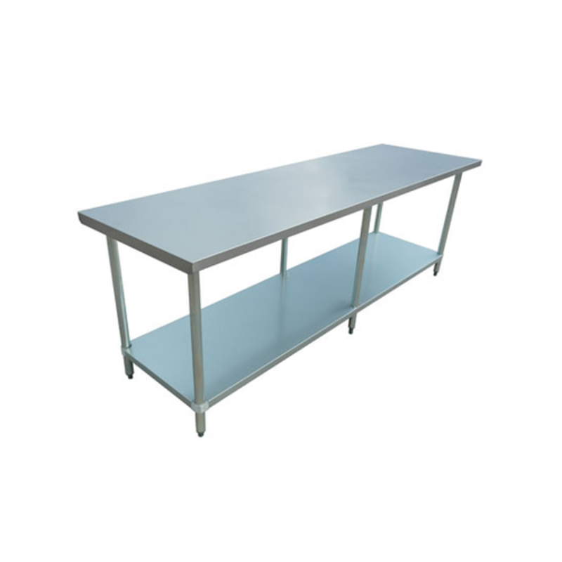 Stainless Steel Commercial Work Table With Ample Surface Area And Lower Storage Shelf Suitable For Busy Kitchens