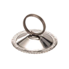 Stainless Steel Menu Card Holder Displaying A Polished Surface With A Loop Handle For Easy Use.
