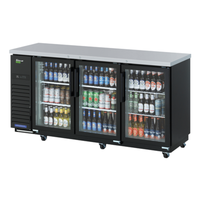 Refroidisseur arrière de bar à portes vitrées Turbo Air TBB-24-72SGD-N de 73-1/8" de largeur