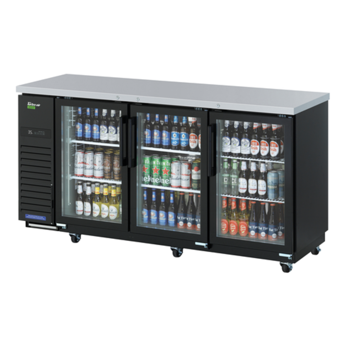 Turbo Air TBB-24-72SGD-N 73-1/8"W Glass Door Back Bar Cooler